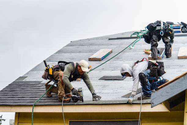 Professional Roofing technician working in Fresno, OH